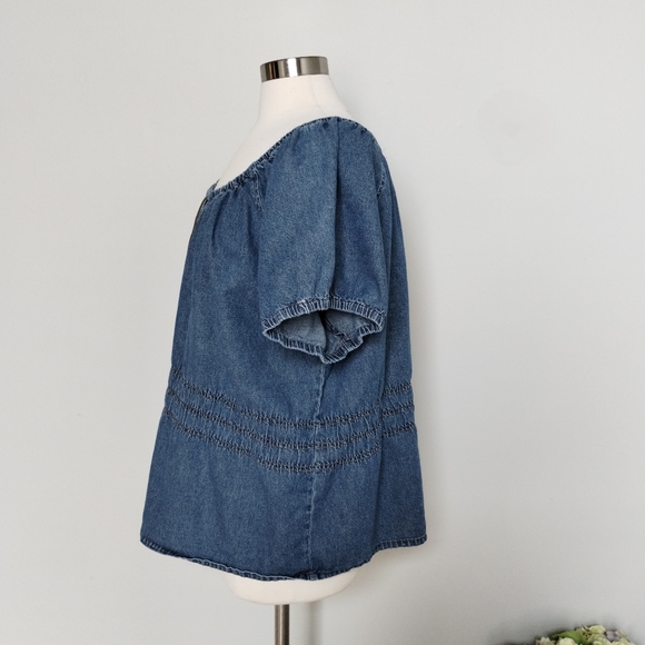 CAROLINA BLUES Top Denim 22W - Picture 5 of 10